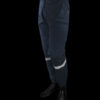 Pantalon SI poly coton marine avec poches cuisses + bande rétro bas de jambe