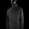 Parka noire sans bande rétro + flap amovible sérigraphié "SECURITE"